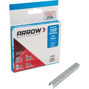Staples - 10 mm, 3/8", 16, Plain, Arrow T50P, T55, ETFX51, HTX50 & Aurora PE336, PE337, PE338