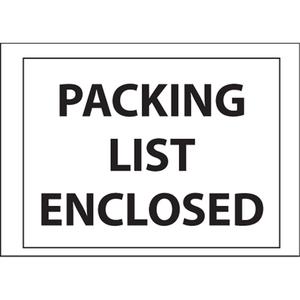 Packing List Envelopes - Backloading, 4", 5", 4 1/2" x 5 1/2", 1000, Case
