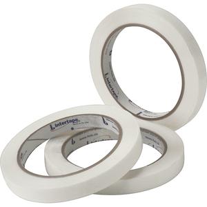 White General Purpose Strapping Tape - 12 mm (47/100"), 54.864 m (180'), 2.7 mils, 90 lbs., White, 144