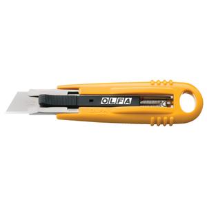Self-Retracting Safety Knife - Heavy-Duty, 19 mm, Carbon Steel, Plastic, Self-Retracting