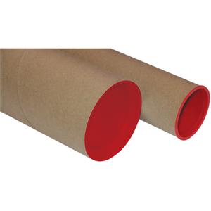 Plug-Seal Mailing Tubes - Round, 2" W x 25" L, Red
