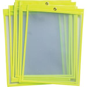 Protective Envelopes - Package, 25, Clear, Fluorescent Yellow, 12"