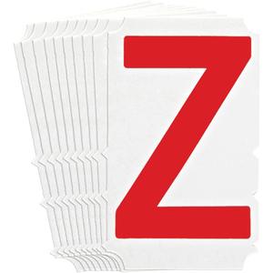 Quick-Align® Individual Gothic Number & Letter Labels - Z, Red, 4"