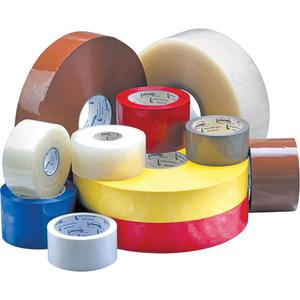 Box Sealing Tape - Acrylic, 48 mm (1-22/25"), 100 m (328'), 2.1 mils, Red, 36