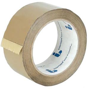 Box Sealing Tape - Hot Melt, 48 mm (1-22/25"), 50 m (164'), 1.6 mils, 6100, Tan, 36