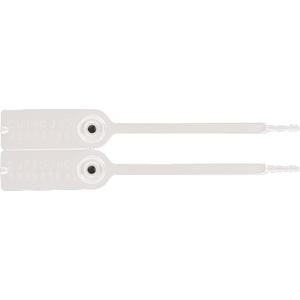 Gemini® Tote Seals - Pull-Through, Plastic, 7-1/4", White