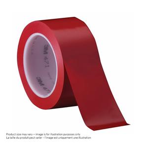 471 Vinyl Tape - 38 mm (1-1/2"), 25.4 mm (1"), 6 mm (1/4"), 50.8 mm (2"), 102 mm (4"), 32.9 m (108'), 5.3 mils, Red