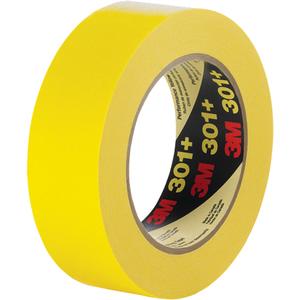 301+ Performance Masking Tape - 12 mm (1/2"), 18 mm (3/4"), 24 mm (1"), 36 mm (1-1/2"), 48 mm (2"), 72 mm (3"), 96 mm (3-3/4"), 54.8 m (180'), Yellow