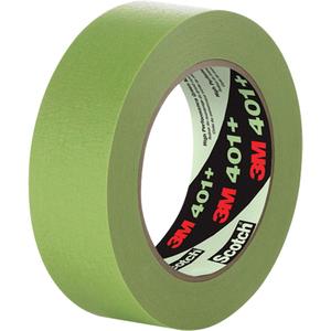 401+ High Performance Masking Tape - 6 mm (1/4"), 12 mm (1/2"), 18 mm (3/4"), 24 mm (1"), 36 mm (1-1/2"), 48 mm (2"), 72 mm (3"), 96 mm (3-3/4"), 1490 mm (59"), 55 m (180'), Green