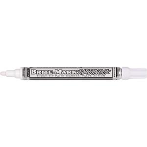 Brite-Mark® RoughNeck Marker - White, Liquid, 3/32", Medium