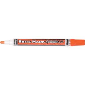 Brite-Mark® RoughNeck Marker - Orange, Liquid, 3/32", Medium