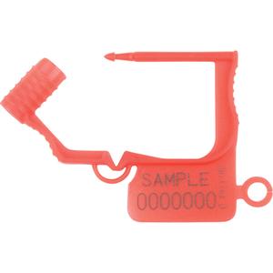 uniFlex D Seal - Plastic Seal, Plastic, 47/50", 1", Red, 1000/box, Box