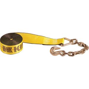 Winch Strap with Chain Anchor - 30', 4", 5,400 lbs.