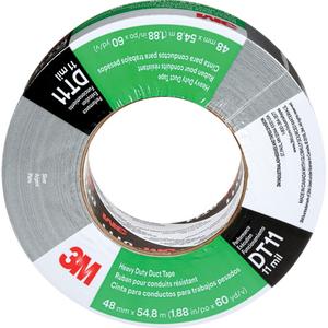 DT11 Heavy-Duty Duct Tape - 48 mm (2"), 55 m (180'), 11 mils, Silver, Black, 24