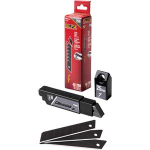 Ultra-Sharp Black Replacement Blades - Snap-Off, 25mm, Black