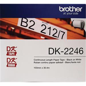 Continuous Paper Tape Labels - 103 mm, Black on White, 100'/30.4 m, Brother QL-1100 & QL-1110NWB Label Printers