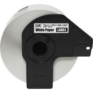 Large Die-Cut Shipping Labels - White, 4", 6-2/5", Roll, Non Removable, Brother Label Printers QL-1050, QL-1050N, QL-1060N, QL-1100, & QL-1110NWB, Roll, 180