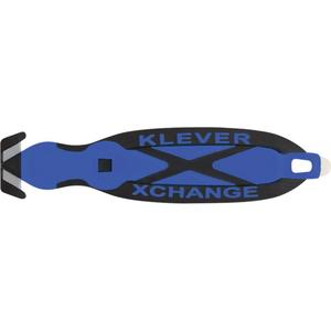 Klever XChange Safety Cutter - 1-3/8", 6-1/2", 1-1/2", Blue/Black
