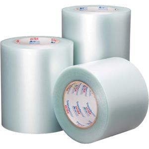 TransferRite® Ultra Clear Tape - Polypropylene, 355.6 mm (14"), 91.44 m (300'), 3.9 mils, Rubber, 716%, 11 lbs./in., 10 oz./in. (Medium)