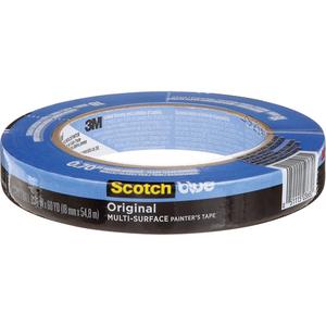 ScotchBlue™ Original Multi-Surface Painter's Tape - 18 mm (3/4"), 36 mm (1-2/5"), 54.8 m (180'), Blue, Acrylic, 6%, 50 °C, 28 lbs-in