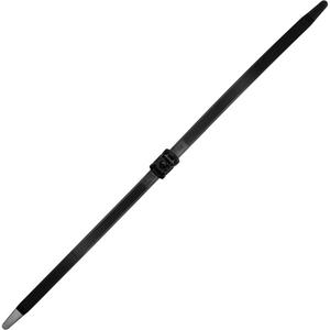 Dual Clamp Ties - 1, 19.2", 0.5", 150 lbs., 0.25", 2.3", PA66HIRHSUV, Black