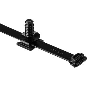 Heavy-Duty Cable Ties/Fir Tree Mounts - 1, 15", 0.5", 120 lbs., Black, 0.04" - 0.62", PA66HIRHSUV