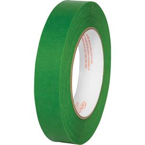 Premium Safe Tack Masking Tape - 24 mm (61/64"), 55 m (180.4'), Green, Fine Crepe Paper, Synthetic Rubber, 5 mils, 32 oz./in