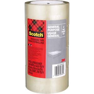 Scotch® Shipping Packaging Tape 175G - Hand, 48 mm (2"), 50 m (164'), Clear