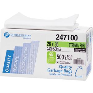 Food Contact Garbage Bags - Strong, 200, Clear, Polyethylene, Open Top