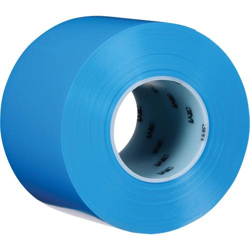 Durable Floor Marking Tape 971 - Blue, Vinyl, 4", 108', 110 PSI, 17 mil