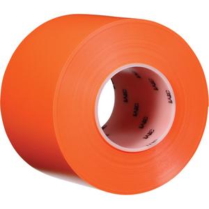 Durable Floor Marking Tape 971 - Orange, Vinyl, 4", 108', 110 PSI, 17 mil