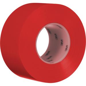 Durable Floor Marking Tape 971 - Red, Vinyl, 3", 108', 110 PSI, 17 mil