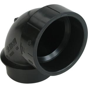90° Sanitary Street Elbow Fitting - Spigot x Hub, Plastic, 2"