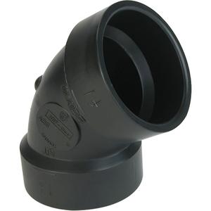 60° Elbow Fitting - Hub x Hub, Plastic, 1-1/2", 2", 3", 4"