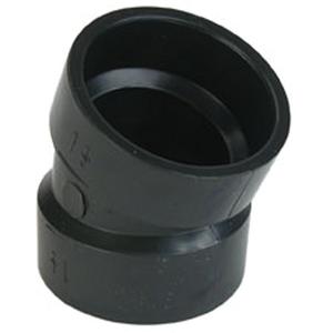 Elbow Fitting - Hub x Hub, Plastic, 4"