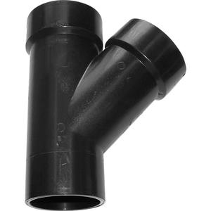 45° Wye Fitting - Single, Plastic, 3", 3" x 3" x 1-1/2", 3" x 3" x 2", Spigot x Hub x Hub