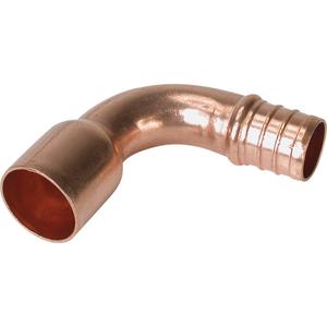 90° Sweat Elbow Fitting - Barb x Male, Copper, 3/4"
