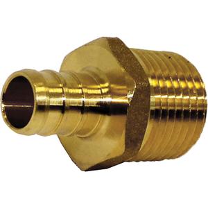 Lead-Free Male Adapter - Barb x MPT, Brass, 1"
