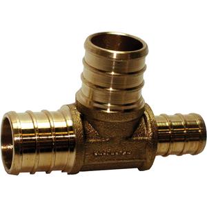 Lead-Free Tee Pipe Fitting - Brass, 1" x 1" x 1/2"