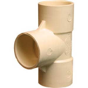 Flowguard Gold® Tee Fitting - Sanitary, CPVC, 1-1/2", 100 psi @ 82°C/180°F (400 psi @ 23°C/73°F)