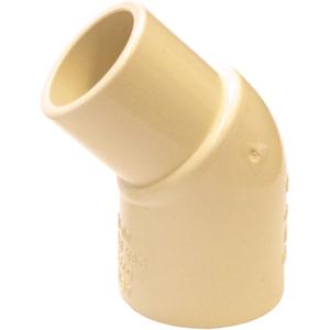 Flowguard Gold 45° Street Elbow Fitting - Spigot x Hub, CPVC, 1/2", 1"