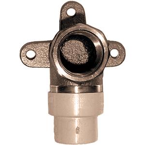 One-Piece 90° Drop Ear Elbow - Hub x FPT, Brass/CPVC, 3/4", 2