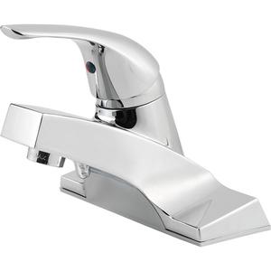 Pfirst Series Single Control Bathroom Faucet - Chrome, Traditional, Deck Mounted, 3, 7-1/2", 1, 1.2, 1-5/8", 1-1/4", American All Metal Pop-Up