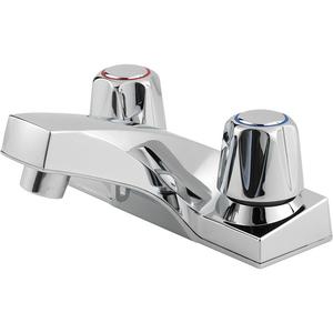 Pfirst Series Centerset Bathroom Faucet - Chrome, Traditional, Deck Mounted, 3, 4", 2, 1.2, 1-7/16", 1", American All Metal Pop-Up