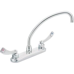 M-Dura™ Centreset Kitchen Faucet - Traditional, Chrome, Deck Mounted, Multiple, 9-3/4", 2, Lever, 1.2 GPM, 1/2" IPS, CSA B125.1