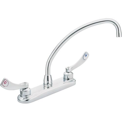 M-Dura™ Centreset Kitchen Faucet - Traditional, Chrome, Deck Mounted, Multiple, 9-3/4", 2, Lever, 1.2 GPM, 1/2" IPS, CSA B125.1
