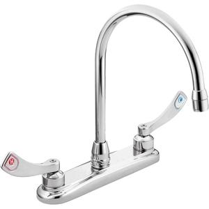 M-Dura™ Centreset Kitchen Faucet - Traditional, Chrome, Deck Mounted, Multiple, 12", 2, Lever, 1.5 GPM, 1/2" IPS, CSA B125.1