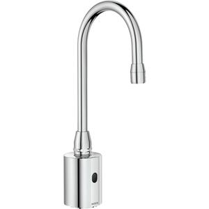 M-Power™ Goose-Neck Lavatory Faucet - Chrome, Touchless, Deck Mounted, 1, 13-1/4", 0, 4 AA Batteries, 0.5 GPM, 3/8" Compression, CSA B125.1