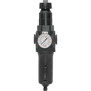 Manual Drain Filter/Regulator with Metal Bowl & Gauge Modulair 400 - 1/2" NPT, 200 psi, 9.1 fl. oz., 4 to 79 °C, 52 mm