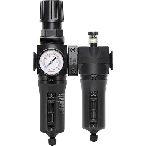 Filter, Regulator & Lubricator Modulair 300 - 1/4" NPT, 35 SCFM @ 100 PSI, 0 - 250 PSI, Aluminum, 5.1 fl. oz., 4 to 79 °C, 5 Micron